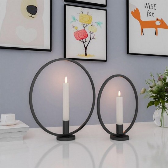 3D Geometric Nordic Style Wall Candle Holder Metal Candlestick Home Decor