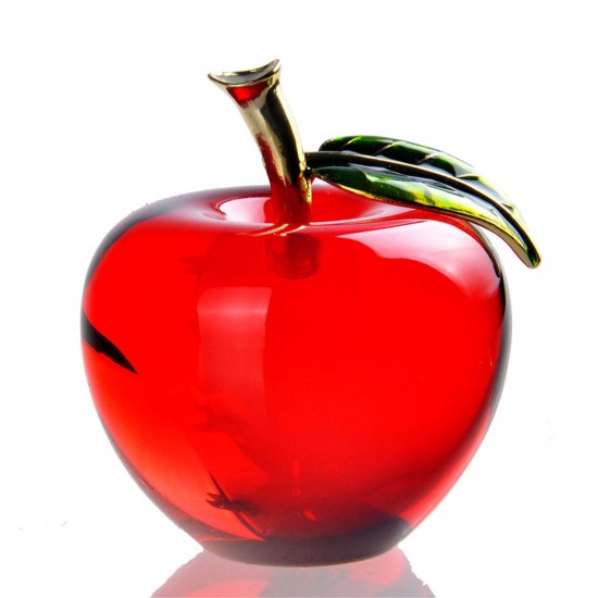 3D Glaze Crystal Apple Figurine Glass Paperweight Wedding Favor Decor 60mm/50mm 3D Glaze Crystal Apple Figurine Glass Paperweight Wedding Favor Decor 60mm/50mm