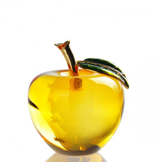 3D Glaze Crystal Apple Figurine Glass Paperweight Wedding Favor Decor 60mm/50mm 3D Glaze Crystal Apple Figurine Glass Paperweight Wedding Favor Decor 60mm/50mm