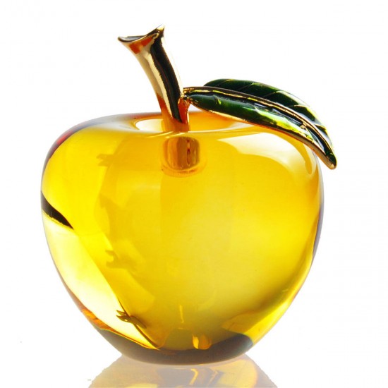 3D Glaze Crystal Apple Figurine Glass Paperweight Wedding Favor Decor 60mm/50mm 3D Glaze Crystal Apple Figurine Glass Paperweight Wedding Favor Decor 60mm/50mm