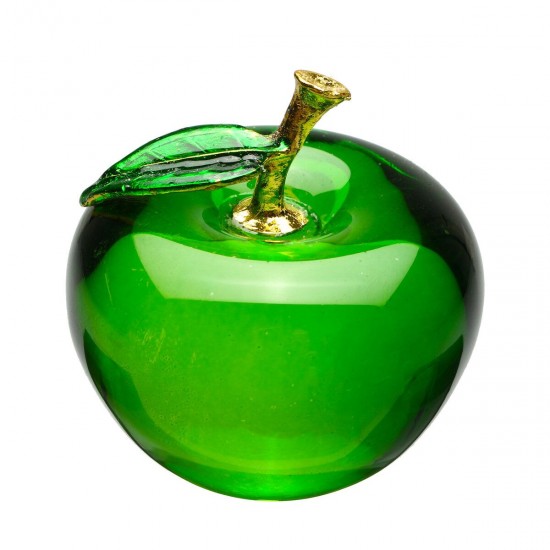 3D Glaze Crystal Apple Figurine Glass Paperweight Wedding Favor Decor 60mm/50mm 3D Glaze Crystal Apple Figurine Glass Paperweight Wedding Favor Decor 60mm/50mm