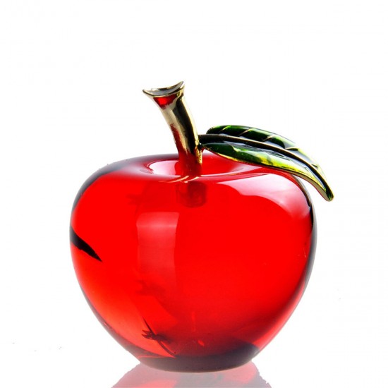 3D Glaze Crystal Apple Figurine Glass Paperweight Wedding Favor Decor 60mm/50mm 3D Glaze Crystal Apple Figurine Glass Paperweight Wedding Favor Decor 60mm/50mm