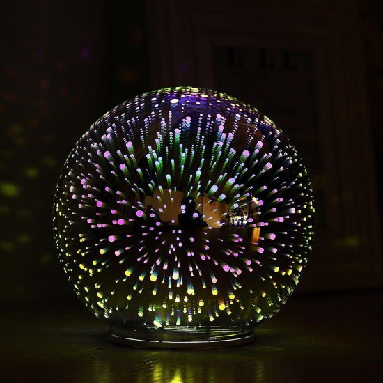 3D LED Night Light Glass Lamp Magical Crystal Ball Sphere Table Christmas Gift