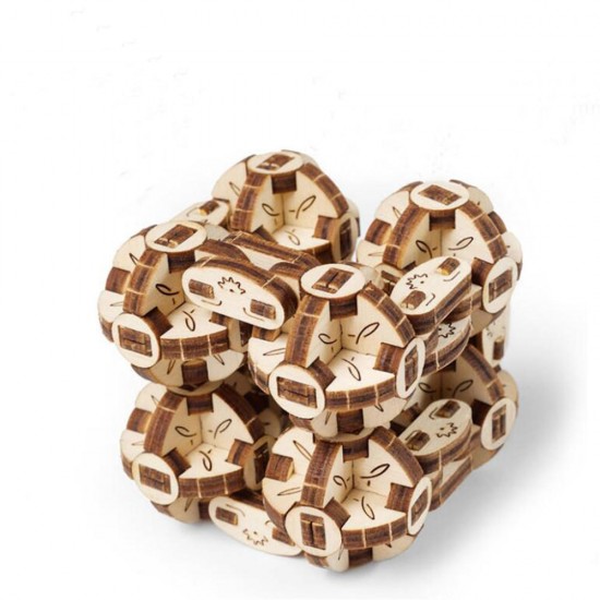 3D Mechanical Model Flexi-Cubus Brain Teaser Wooden Puzzle Toys Ideal Birthday Gift For Adults 3D Mechanical Model Flexi-Cubus Brain Teaser Wooden Puzzle Toys Ideal Birthday Gift For Adults