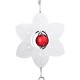 3D Metal Hanging Wind Spinner Wind Chime with H elix Tail Glass Ball Center Decorations 3D Metal Hanging Wind Spinner Wind Chime with H elix Tail Glass Ball Center Decorations