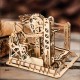 3D Self-Assembly Wooden Marble Run Lift Puzzle Magic Crush Handcrank Mechanical Model Building Education Gift