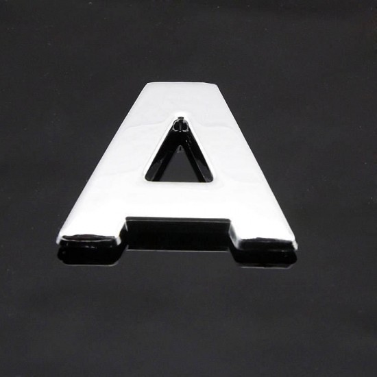 3D Self-adhesive Chrome Number Letter Symbol Sign Car Sticker 3D Self-adhesive Chrome Number Letter Symbol Sign Car Sticker