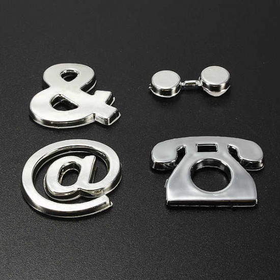3D Self-adhesive Chrome Number Letter Symbol Sign Car Sticker 3D Self-adhesive Chrome Number Letter Symbol Sign Car Sticker
