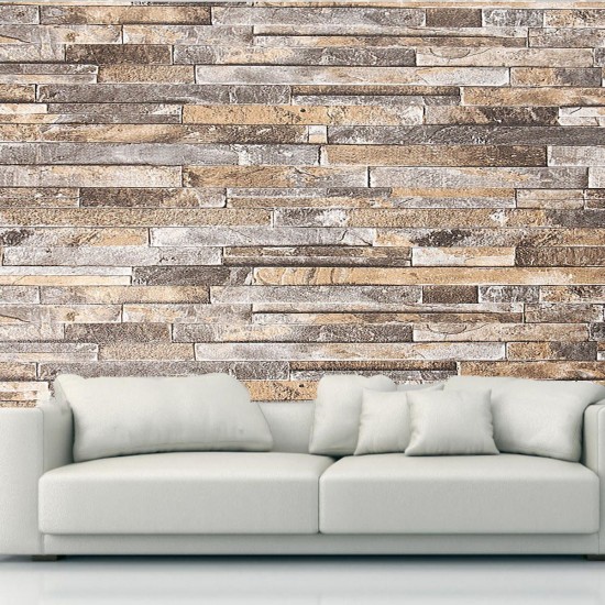 3D Wall Paper Brick Stone Pattern Vinyl WallPaper Roll Living Room TV Background Decor