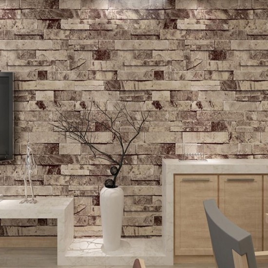 3D Wall Paper Brick Stone Pattern Vinyl WallPaper Roll Living Room TV Background Decor 3D Wall Paper Brick Stone Pattern Vinyl WallPaper Roll Living Room TV Background Decor