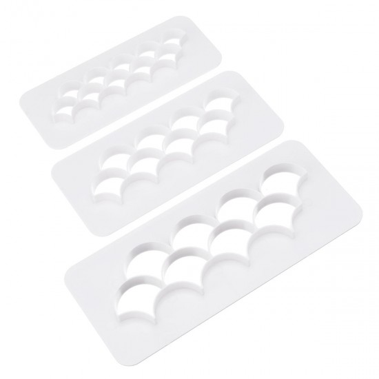 3Pcs Plastic Flower Cake Pan Biscuit Fondant Sugarcraft Embosser Molds Embossing Cut Tools 3Pcs Plastic Flower Cake Pan Biscuit Fondant Sugarcraft Embosser Molds Embossing Cut Tools