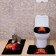 3Pcs/Set Flamingo Bathroom Set Pedestal Rug Lid Toilet Cover Bath Mat Carpet
