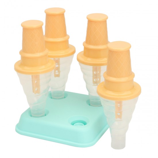 4-Cavity Frozen Ice Cream Pop Mold Popsicle Stick Juice Maker Lolly Mould Tray Kitchen DIY 4-Cavity Frozen Ice Cream Pop Mold Popsicle Stick Juice Maker Lolly Mould Tray Kitchen DIY