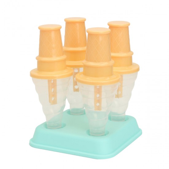 4-Cavity Frozen Ice Cream Pop Mold Popsicle Stick Juice Maker Lolly Mould Tray Kitchen DIY 4-Cavity Frozen Ice Cream Pop Mold Popsicle Stick Juice Maker Lolly Mould Tray Kitchen DIY