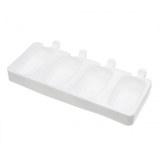 4 Cell Silicone Frozen Ice Cream Mold Juice Popsicle Maker Ice Lolly Pop Mould