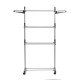 4 Floors Foldable Clothes Drying Rack With 4 Wheels For Indoor/Outdoor Use