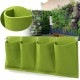 4 Pockets Outdoor Indoor Wall Mount Window Garden Vertical Green Hanging Aeration Planter Grow Bag