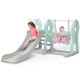 4 in 1 Slide Playset Ladder Stand Children Slide Basketball Backboard Ring Swing Set 4 in 1 Slide Playset Ladder Stand Children Slide Basketball Backboard Ring Swing Set