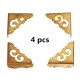 4 pcs Antique Side Copper Corners Notebook Angle Protector Wooden Jewelry Gift Box Corners