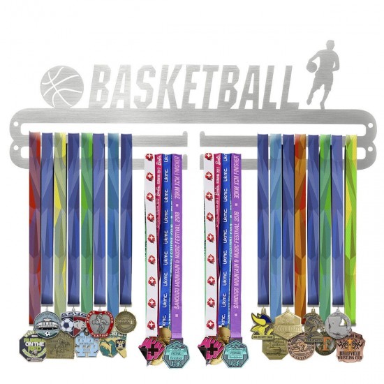 400x142x2mm Sporting Medal Hangers Gym Football Basketball Match Rack Wall Display Holder