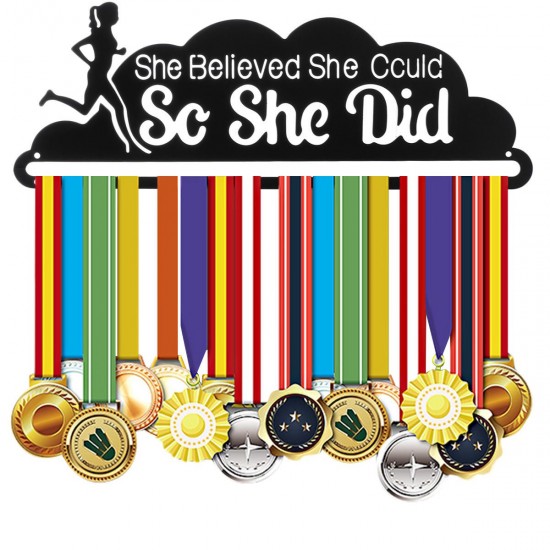 400x158mm Medals Holder Sport Metal Steel Running Medal Hanger Display Rack Decorations 400x158mm Medals Holder Sport Metal Steel Running Medal Hanger Display Rack Decorations