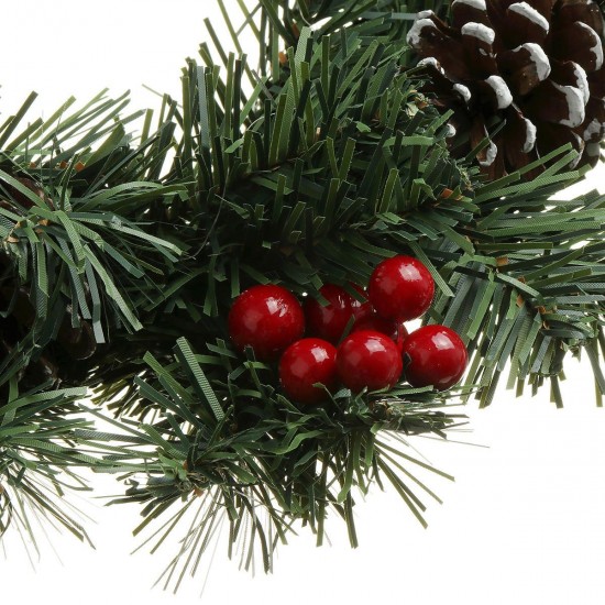 40/50/60cm Christmas Garland With Pine Cones XMAS Window Wreath Decorations 40/50/60cm Christmas Garland With Pine Cones XMAS Window Wreath Decorations