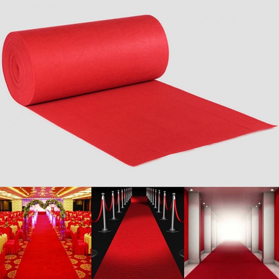 40ftx4ft Large Red Carpet Wedding Birthday Aisle Floor Runner Hollywood Party Decoration Prop