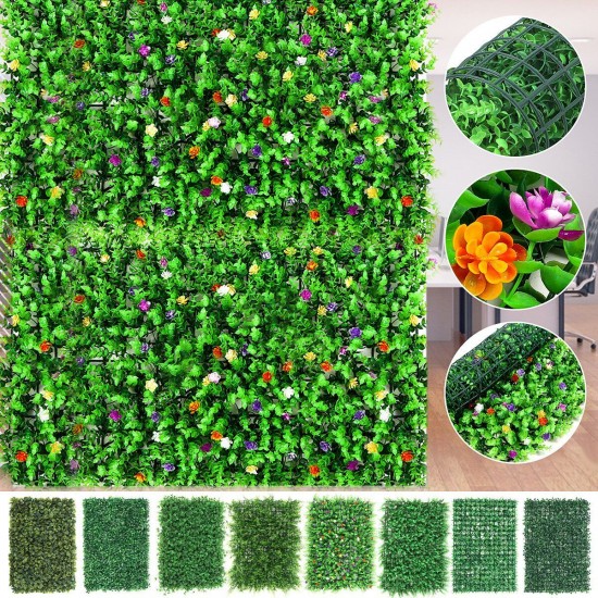 40x60cm Artificial Hedge Mat Foliage Plant Wall Fence Grass Greenery Panel Decorations