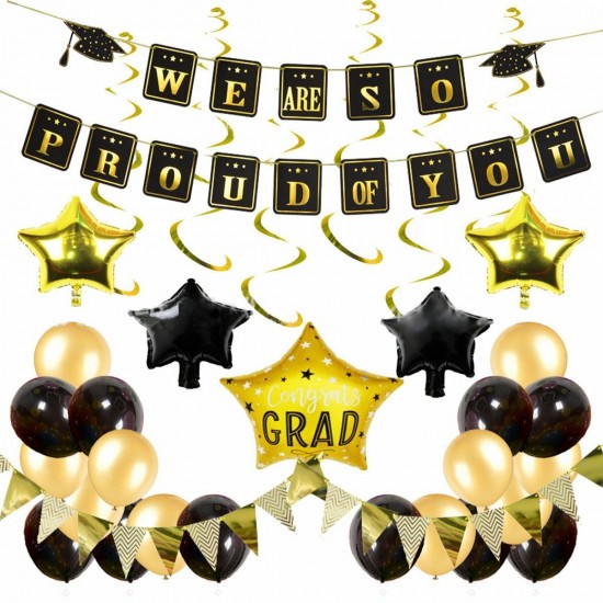 42Pcs/Set Graduation Banner Party Decoration Grad Photo Booth Balloon Wall Decor 42Pcs/Set Graduation Banner Party Decoration Grad Photo Booth Balloon Wall Decor