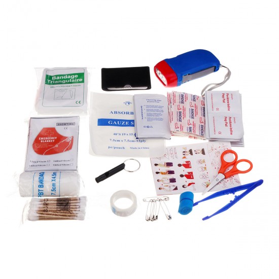 44Pcs First Aid Kit Emergency Supplies Home Office Travel Survival Medical Bag Kit