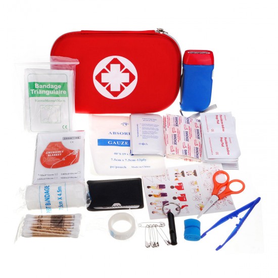 44Pcs First Aid Kit Emergency Supplies Home Office Travel Survival Medical Bag Kit