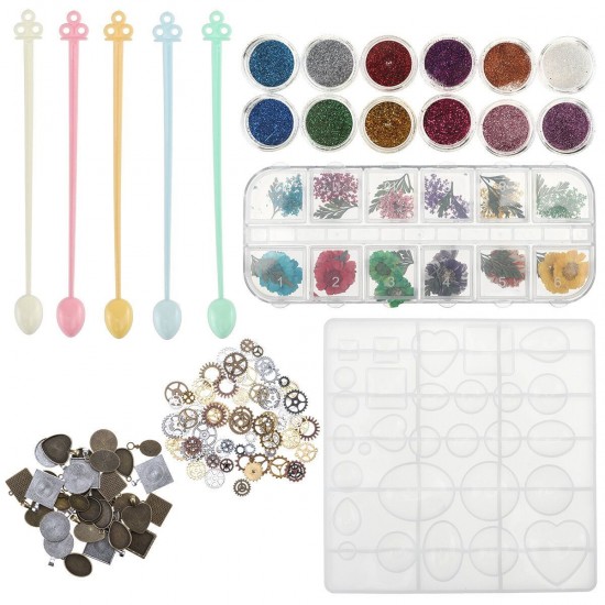 45pcs Jewelry Mould Handmade Crystal Glue DIY Mould Set Resin Silicone Mold 45pcs Jewelry Mould Handmade Crystal Glue DIY Mould Set Resin Silicone Mold