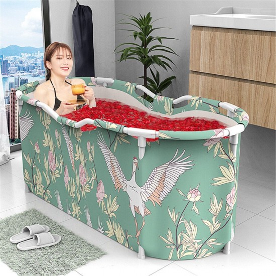 46x27.6x23.6 inch Portable Bathtub Folding Water Tub Indoor Outdoor Room Adult Spa Foldable Bath Bucket