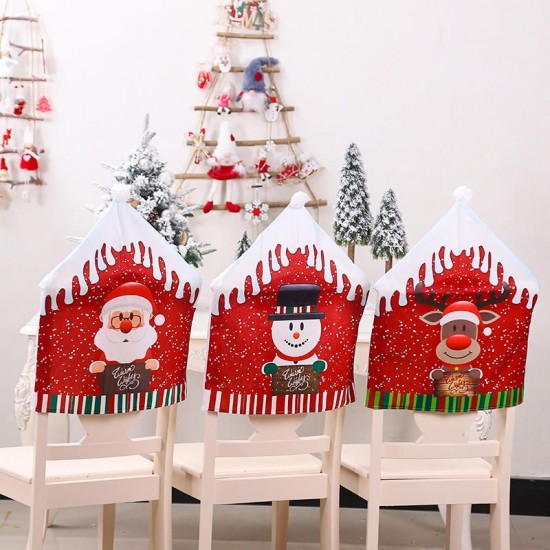 47x60cm Christmas Santa Hat Chair Covers Table Cloth Dinner Home Decorations Ornaments