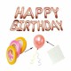 48PCS Rose Gold Birthday Party Balloons Happy Birthday Letter Foil Balloon Decor 48PCS Rose Gold Birthday Party Balloons Happy Birthday Letter Foil Balloon Decor
