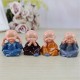 4PCS Auto Ornaments Micro Landscape Figurine Dolls Resin Small Statue Monk Statues Resin Car Desk Shelf Decorations