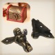 4Pcs Antique Brass Jewelry Chest Wood Box Decoration Feet Leg Corner Protector With Screws