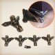 4Pcs Antique Brass Jewelry Chest Wood Box Decoration Feet Leg Corner Protector With Screws