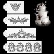 4Pcs Damask Lace Flower Designer Stencil Mould for Wedding Party Cake Decorations