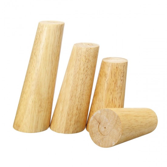 4Pcs/Set Solid Wooden Cone Angled Furniture Legs Kit Sofa Table Chair Stool Part Leg Support
