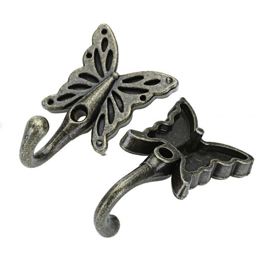 4pcs 35*56mm Antique Brass Butterfly Wall Hook Shirt Coat Hanger Vintage Style 4pcs 35*56mm Antique Brass Butterfly Wall Hook Shirt Coat Hanger Vintage Style