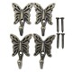4pcs 35*56mm Antique Brass Butterfly Wall Hook Shirt Coat Hanger Vintage Style 4pcs 35*56mm Antique Brass Butterfly Wall Hook Shirt Coat Hanger Vintage Style