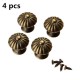 4pcs Retro Drawer Pull Handles Jewelry Case Cabinet Cupboard Knobs Mushroom Antique Flower Pattern Carve