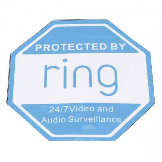 4'' x 4'' Ring Doorbell Sticker Video Security Camera Yard Sign Sticker Outdoor 4'' x 4'' Ring Doorbell Sticker Video Security Camera Yard Sign Sticker Outdoor
