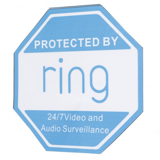4'' x 4'' Ring Doorbell Sticker Video Security Camera Yard Sign Sticker Outdoor 4'' x 4'' Ring Doorbell Sticker Video Security Camera Yard Sign Sticker Outdoor