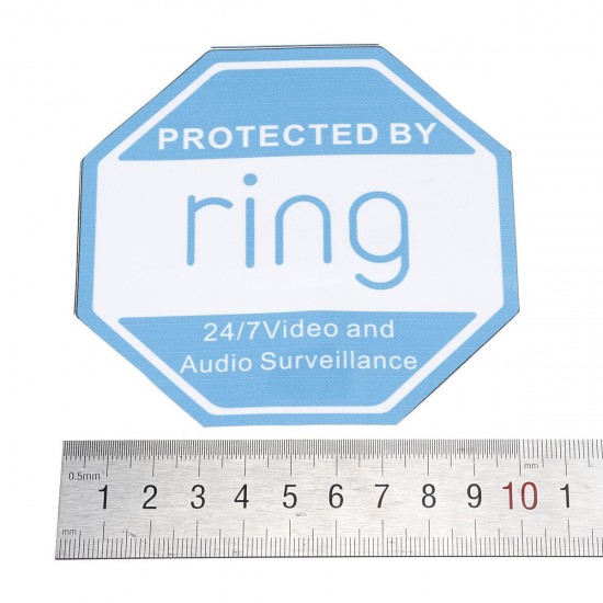 4'' x 4'' Ring Doorbell Sticker Video Security Camera Yard Sign Sticker Outdoor 4'' x 4'' Ring Doorbell Sticker Video Security Camera Yard Sign Sticker Outdoor