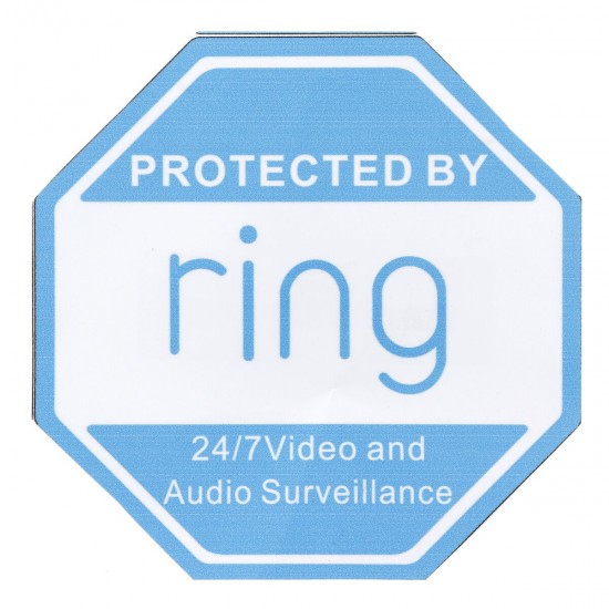 4'' x 4'' Ring Doorbell Sticker Video Security Camera Yard Sign Sticker Outdoor 4'' x 4'' Ring Doorbell Sticker Video Security Camera Yard Sign Sticker Outdoor