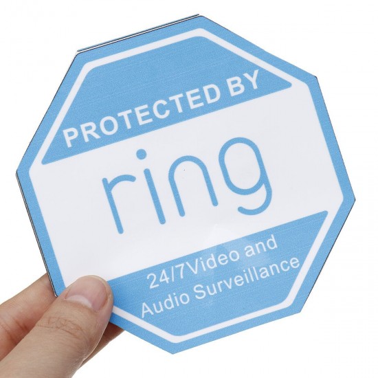 4'' x 4'' Ring Doorbell Sticker Video Security Camera Yard Sign Sticker Outdoor 4'' x 4'' Ring Doorbell Sticker Video Security Camera Yard Sign Sticker Outdoor