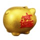 5'' Gold Ceramic Piggy Bank Mini Cute Pig Children Coin Collection Gift Decorations