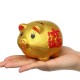 5'' Gold Ceramic Piggy Bank Mini Cute Pig Children Coin Collection Gift Decorations